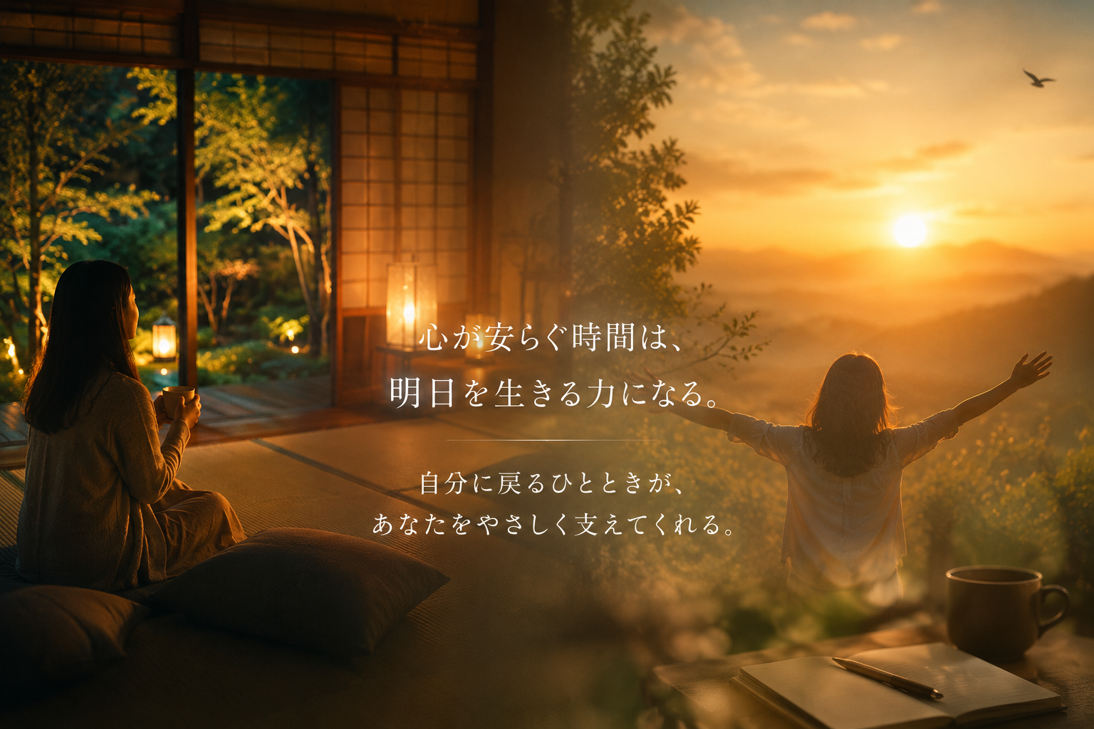 心が安らぐ時間は、明日を生きる力になる。